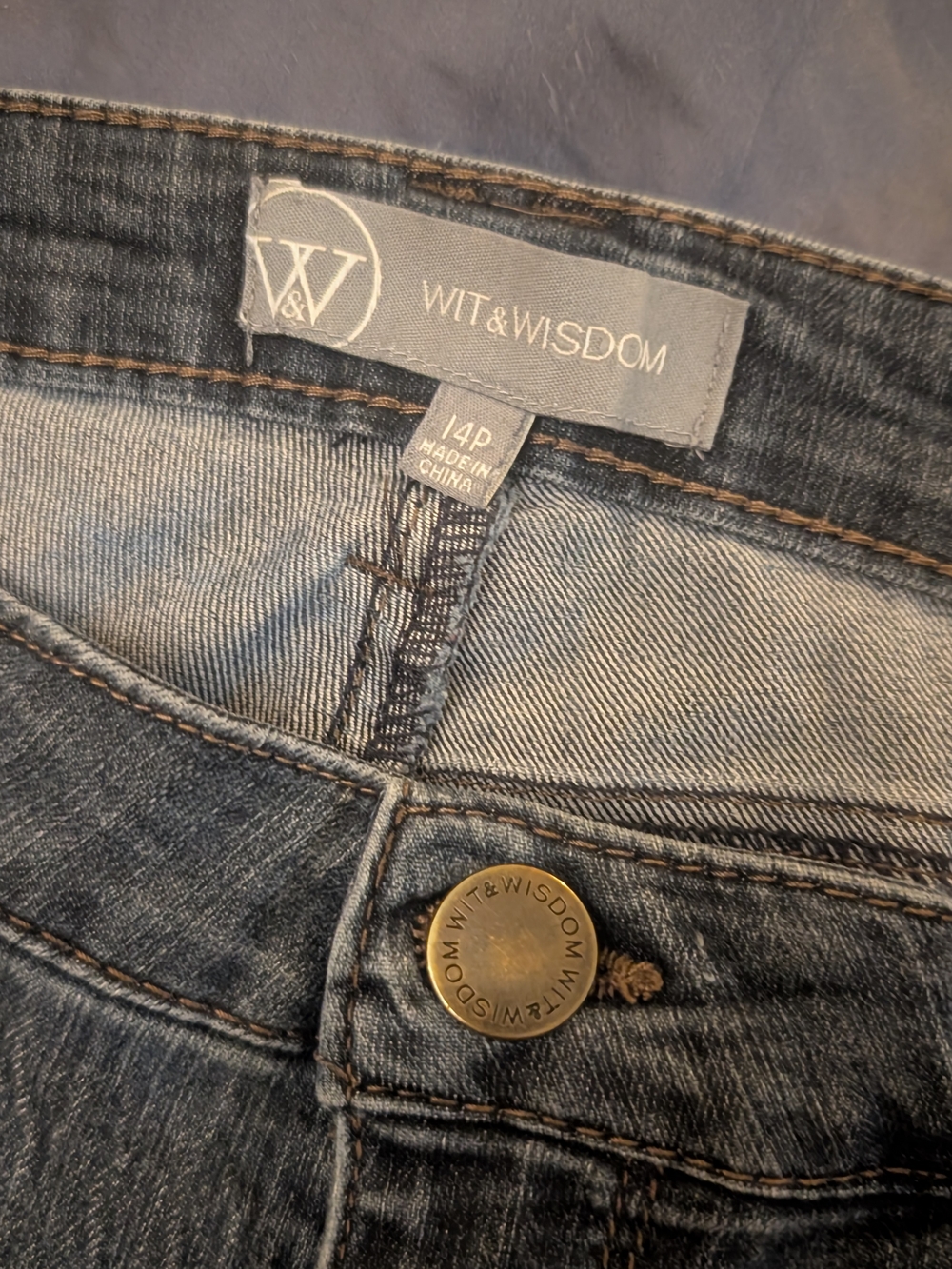 Wit & Wisdom Women's Dark Blue Denim Jeans